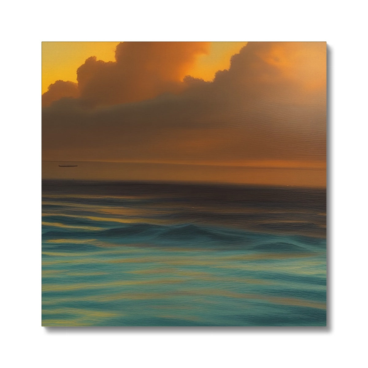 Red Sky Over Turquoise Ocean Canvas Prodigi