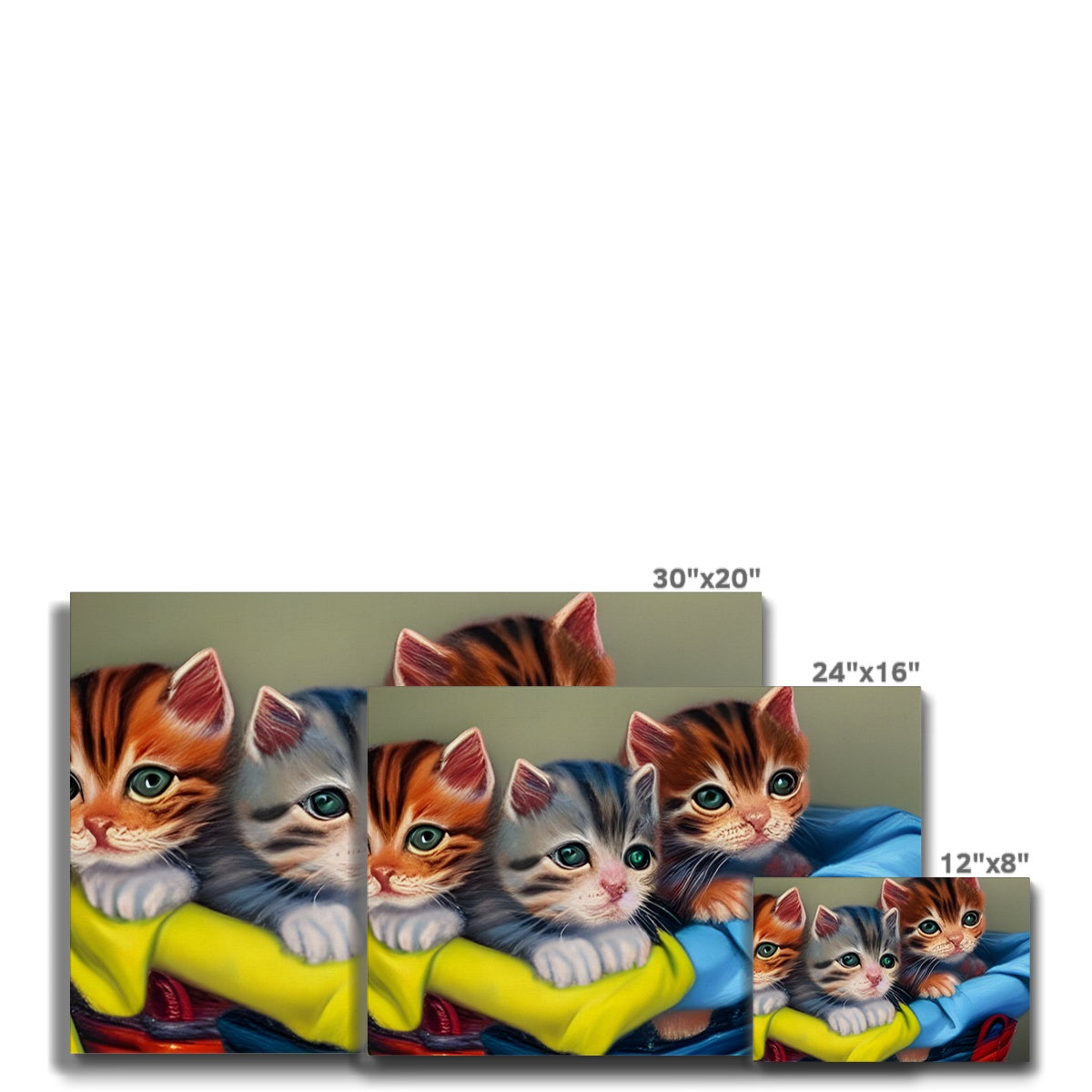 Cute Kittens In A Basket Eco Canvas Prodigi