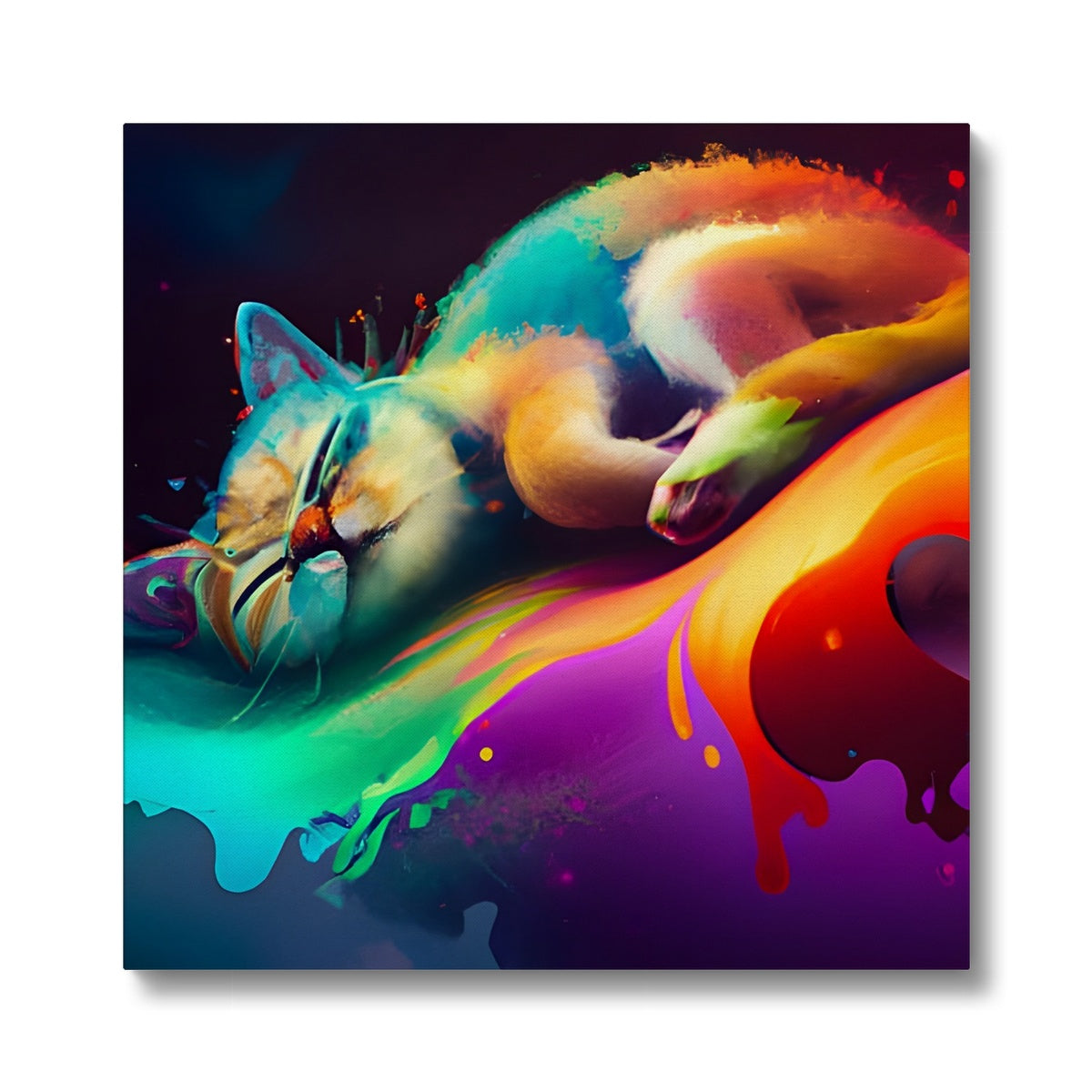 Surfing Lazy Cat Eco Canvas Prodigi