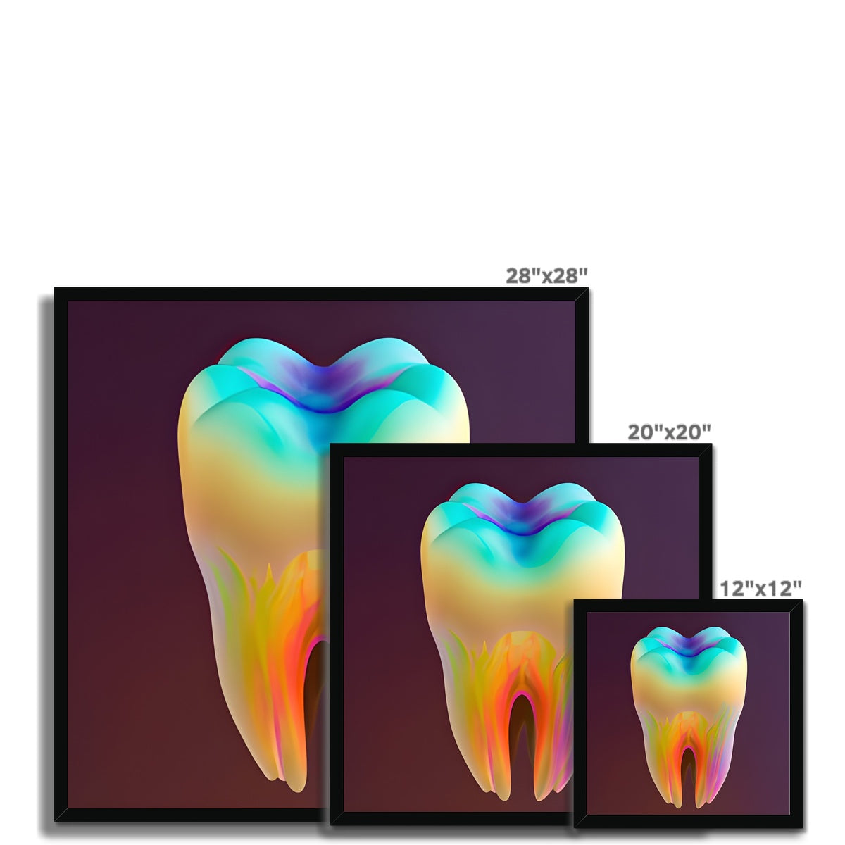 Colorful Tooth Framed Print Prodigi