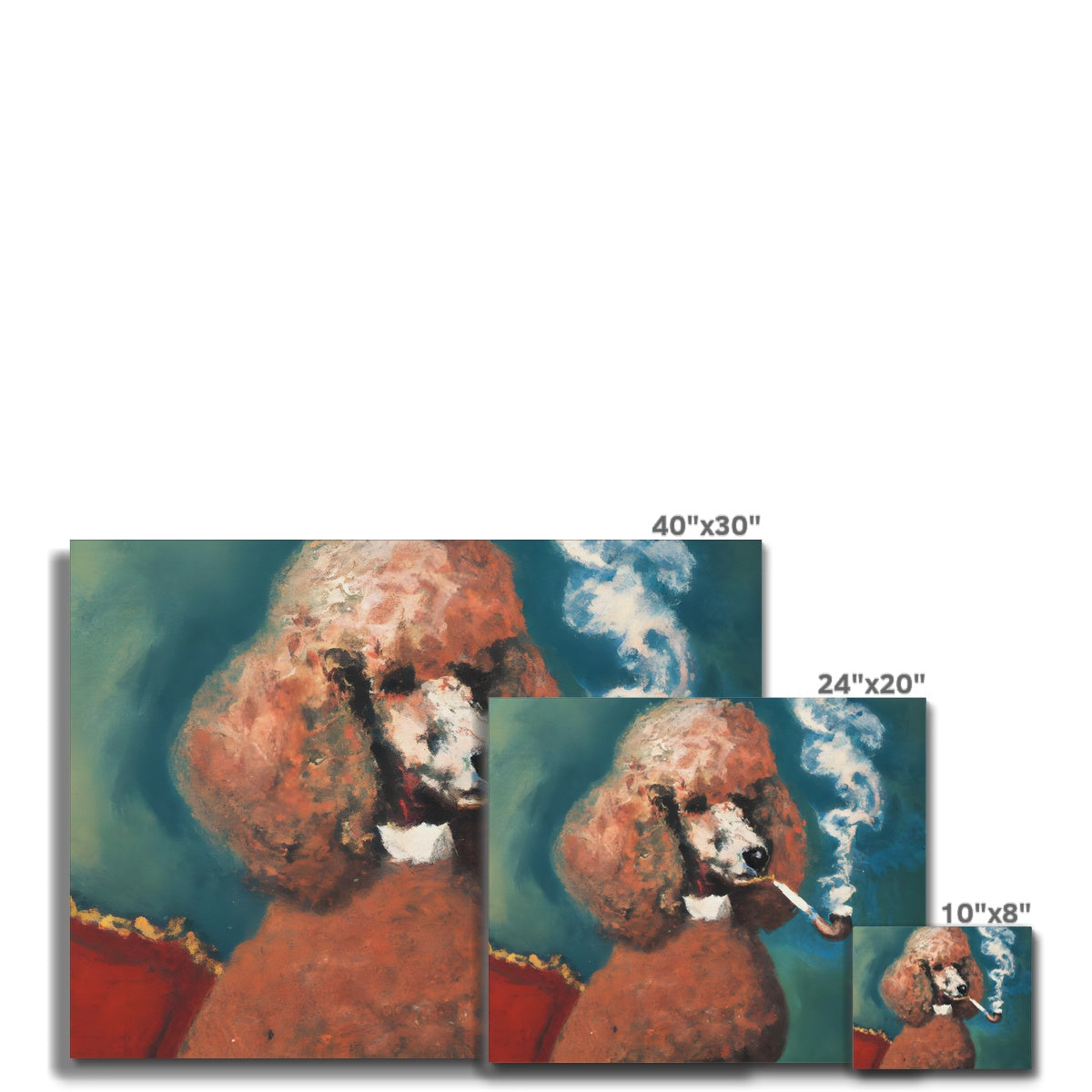 Smoking Poodle Canvas Prodigi