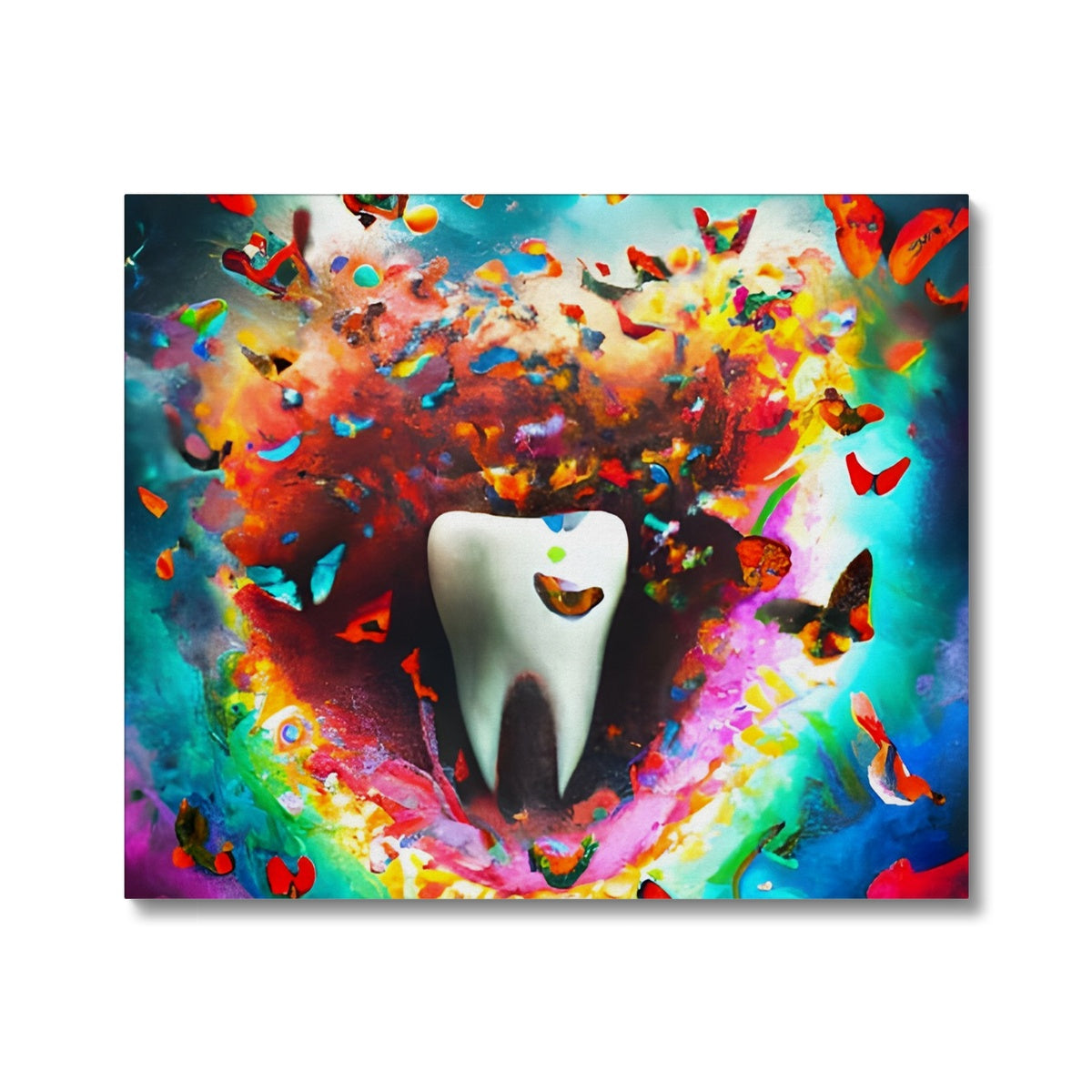 Tooth in Butterfly Storm Canvas Prodigi