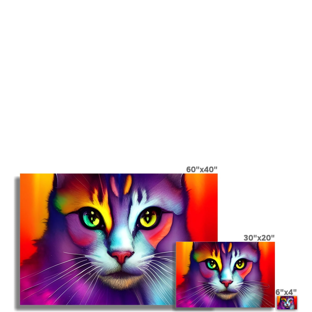 Colorful Cat Fine Art Print Prodigi