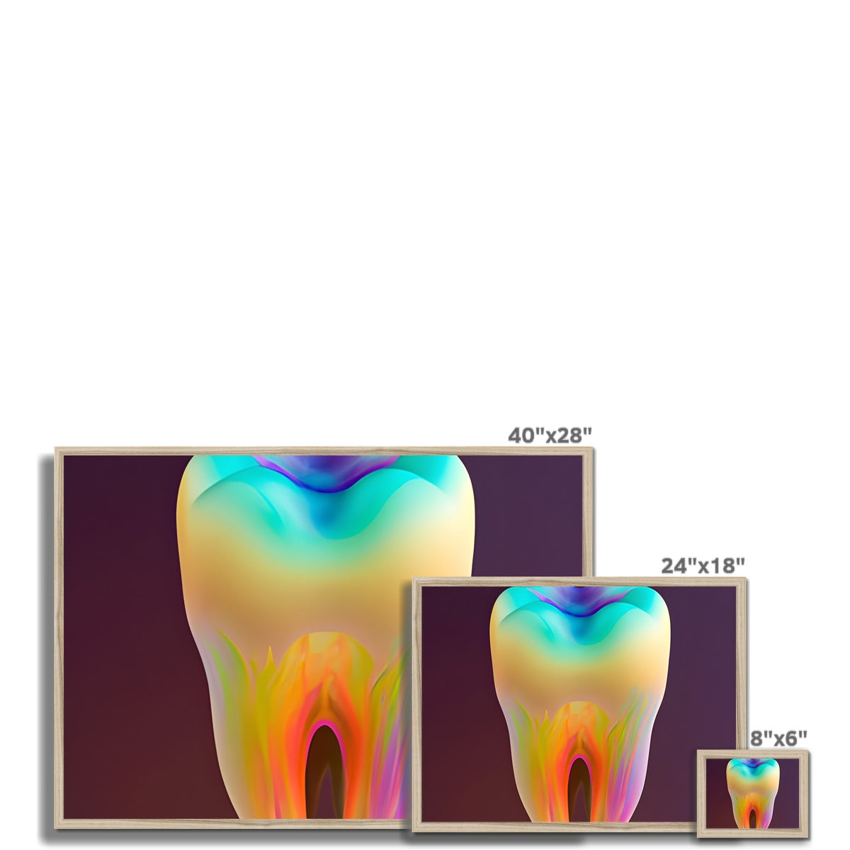 Colorful Tooth Framed Print Prodigi