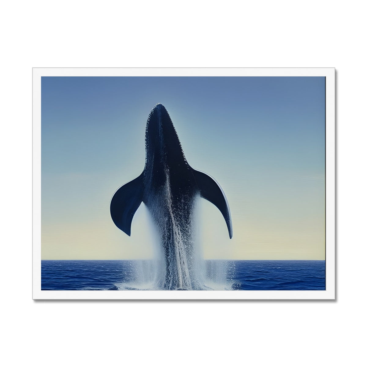 Rising Whale Framed Print Prodigi