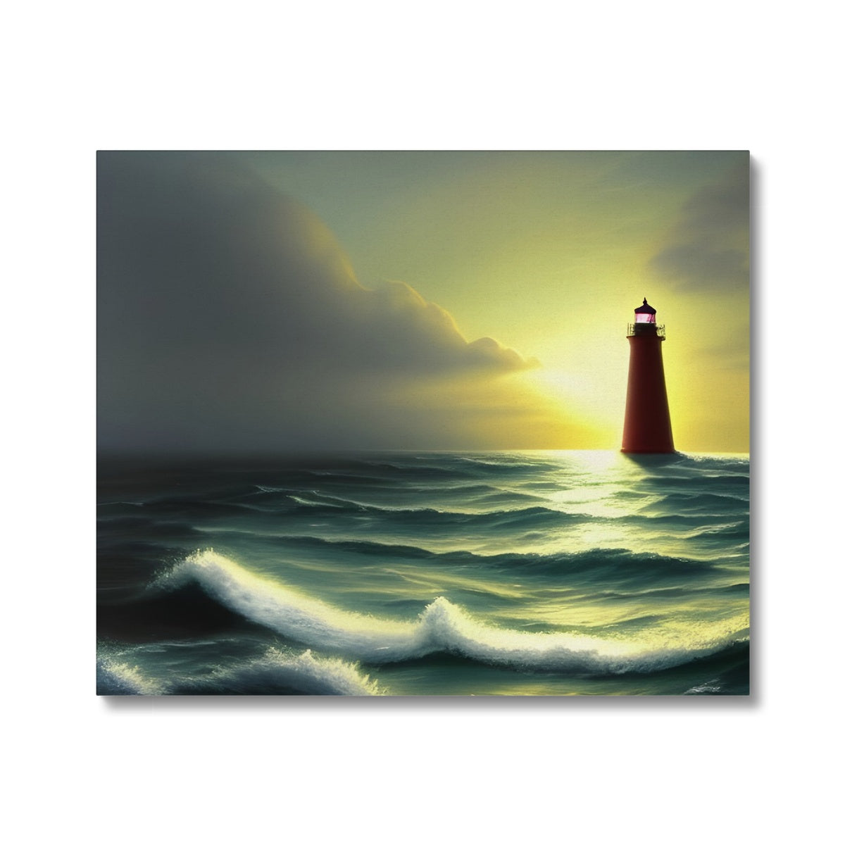 Lighthouse In The Sunset Canvas Prodigi