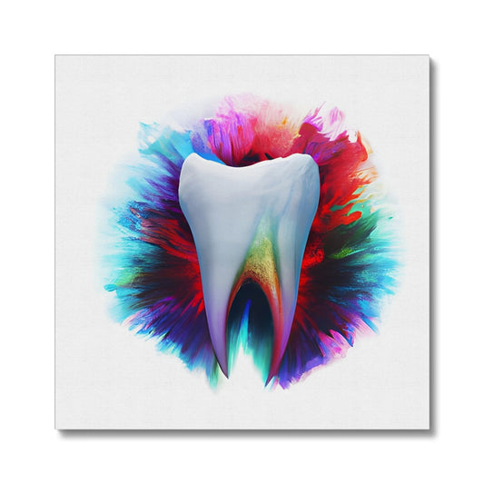 Watery Colours around a Tooth Canvas Prodigi