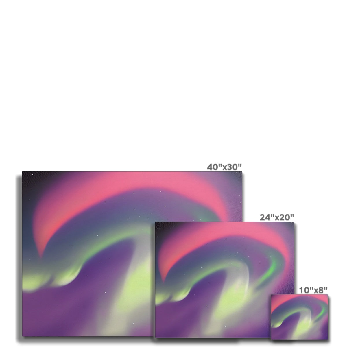 Multicolor Aurora Waves Canvas Prodigi