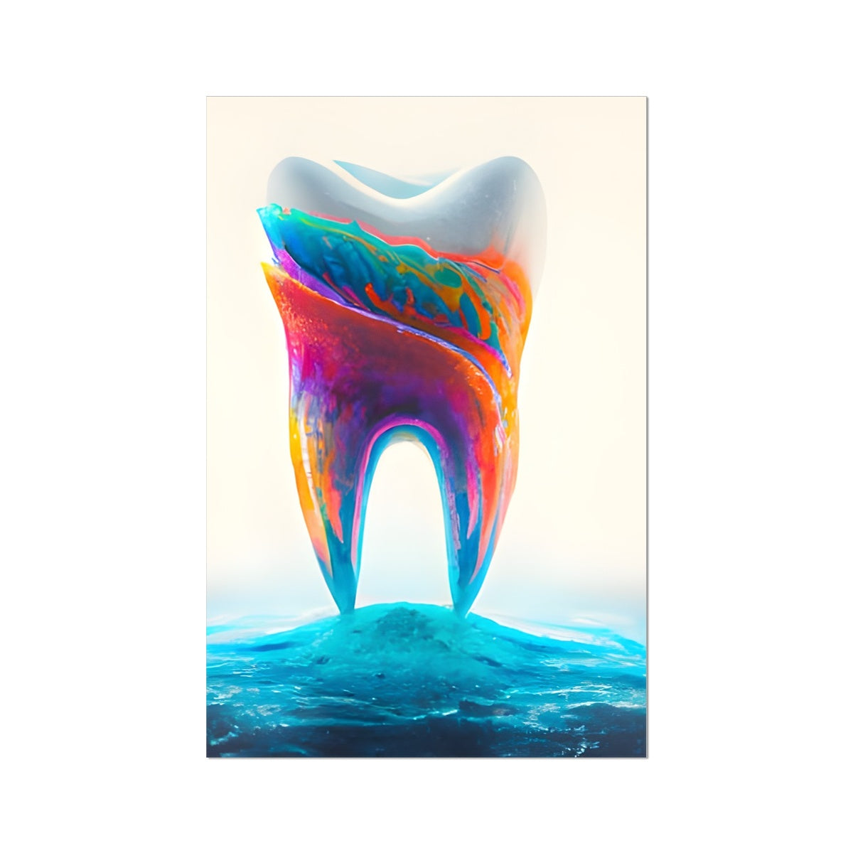 Tooth in Colour Waves Fine Art Print Prodigi