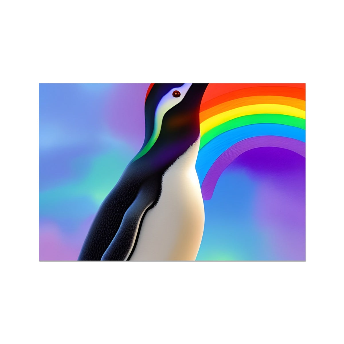 Rainbow Penguin Fine Art Print Prodigi