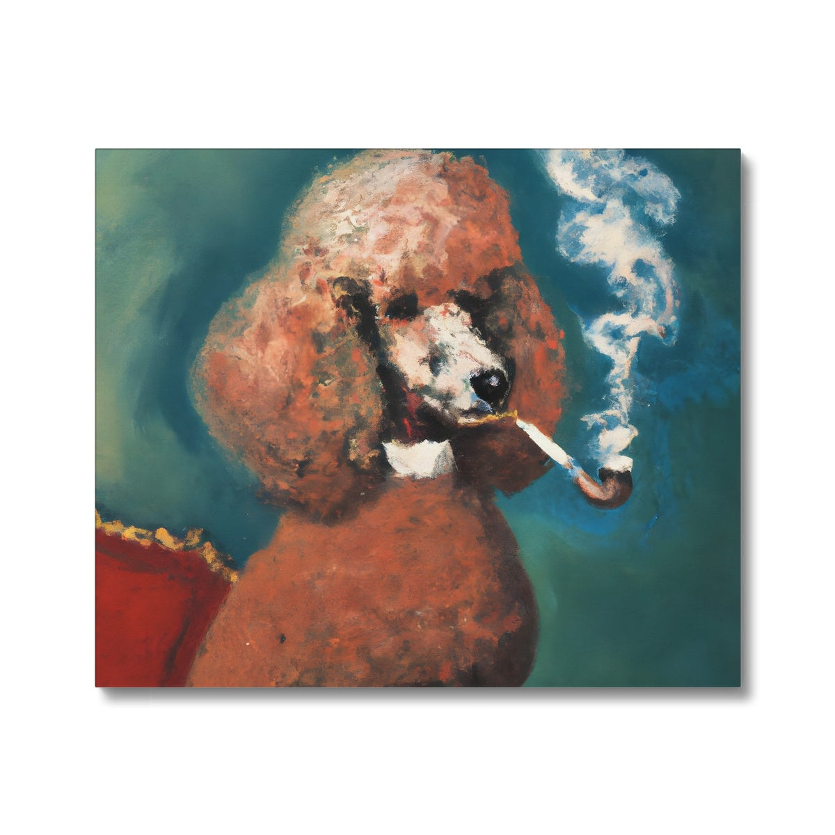 Smoking Poodle Canvas Prodigi