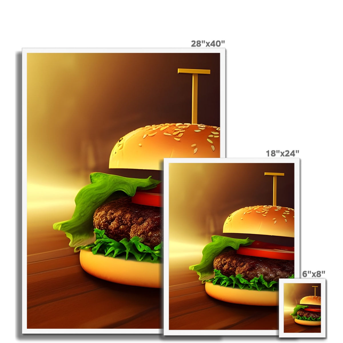 Burger Highlight Framed Print Prodigi