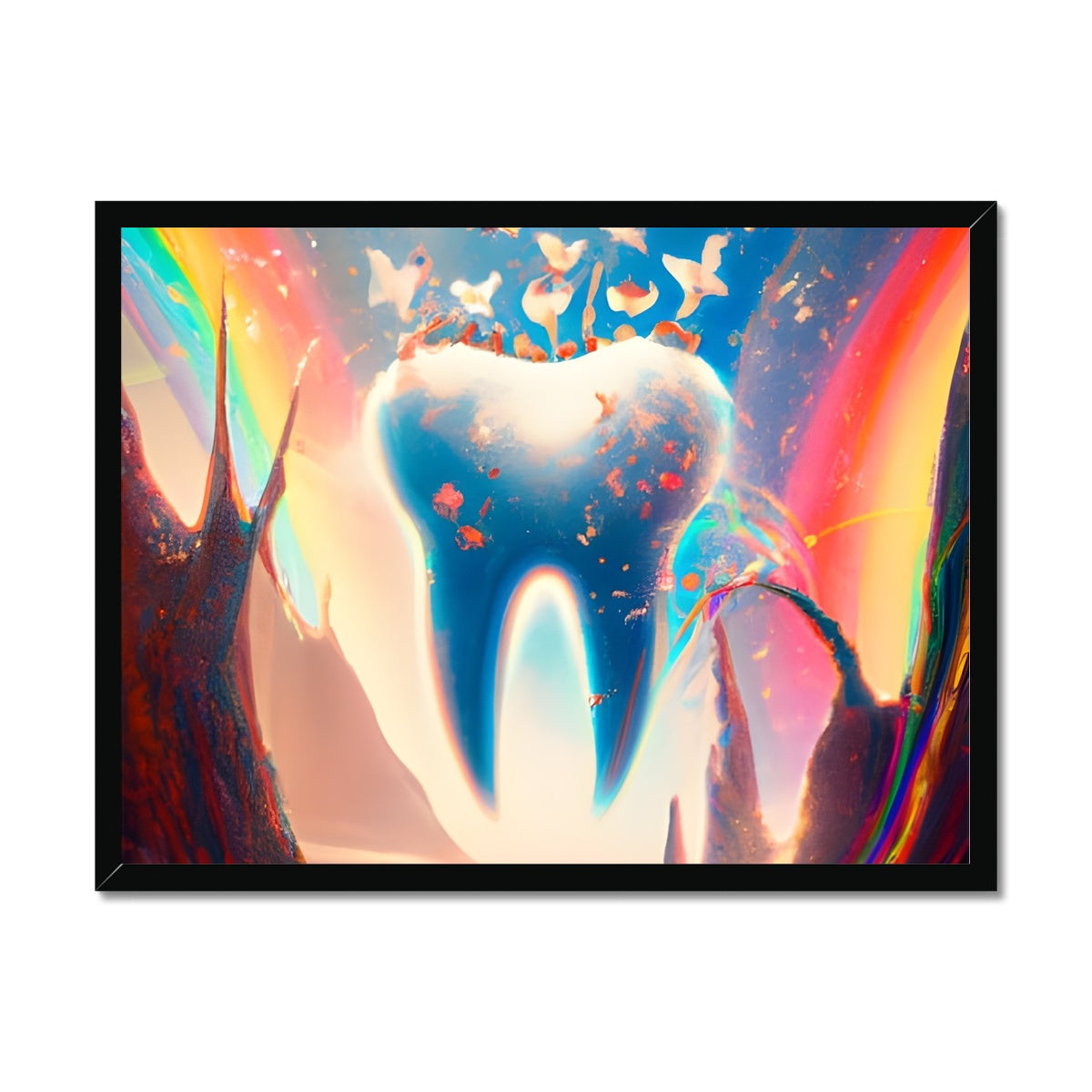 Tooth in Rainbows Framed Print Prodigi