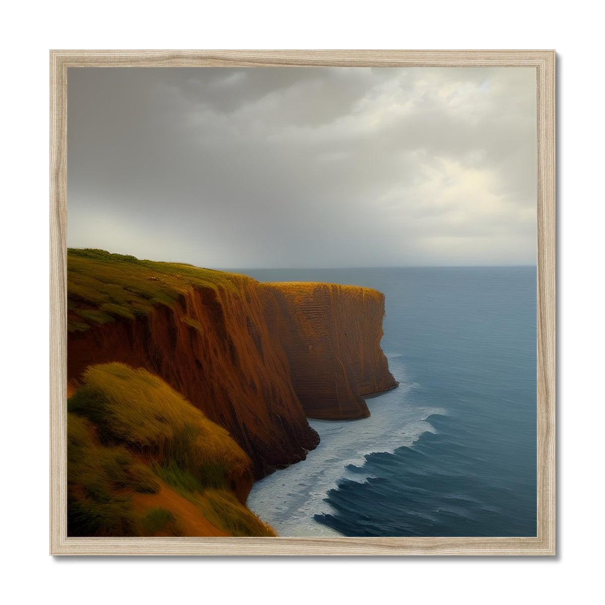 Storm Approaching A Cliff Framed Print Prodigi