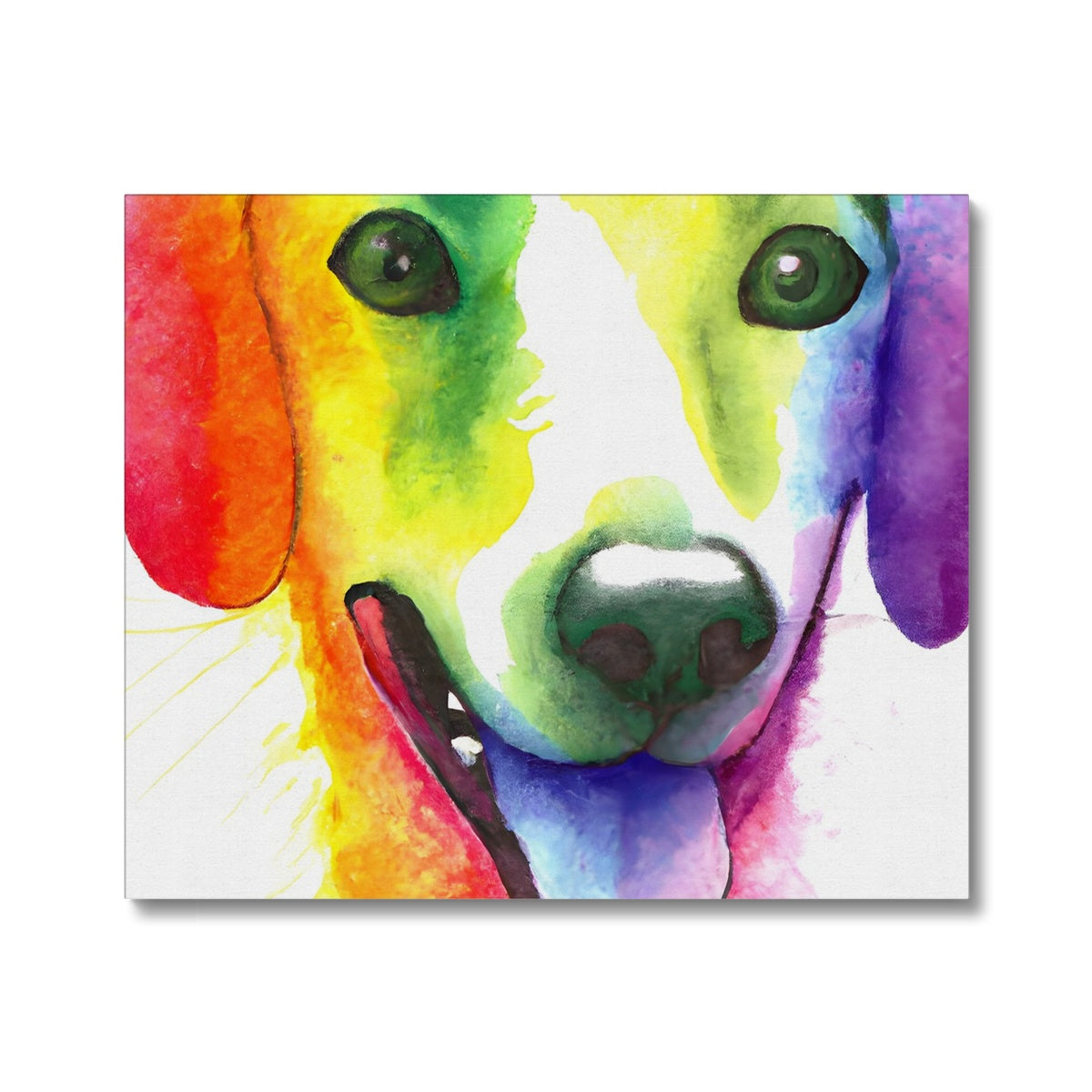 Happy Rainbow Dog Canvas Prodigi