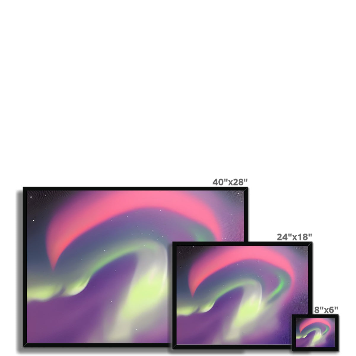 Multicolor Aurora Waves Framed Print Prodigi