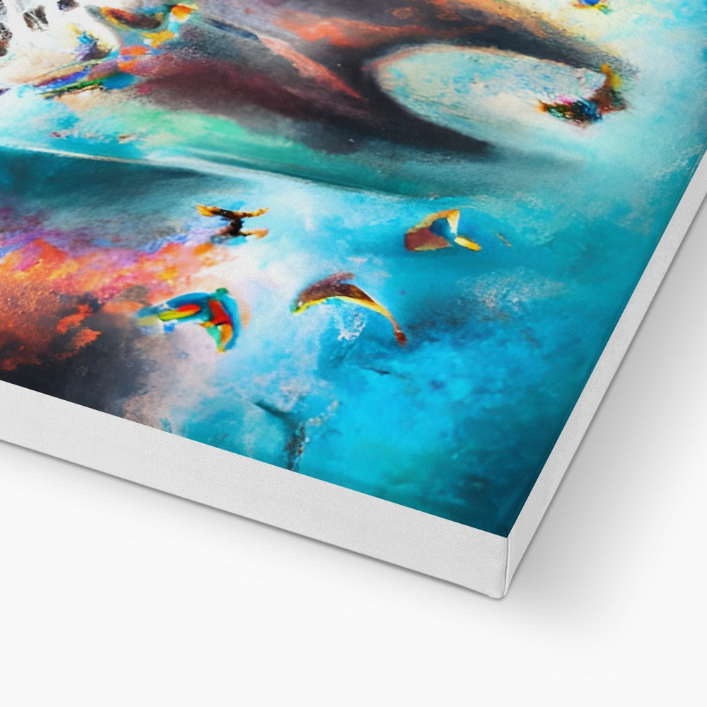 Butterflies excaping from Colour Explosion around a Tooth Eco Canvas Prodigi