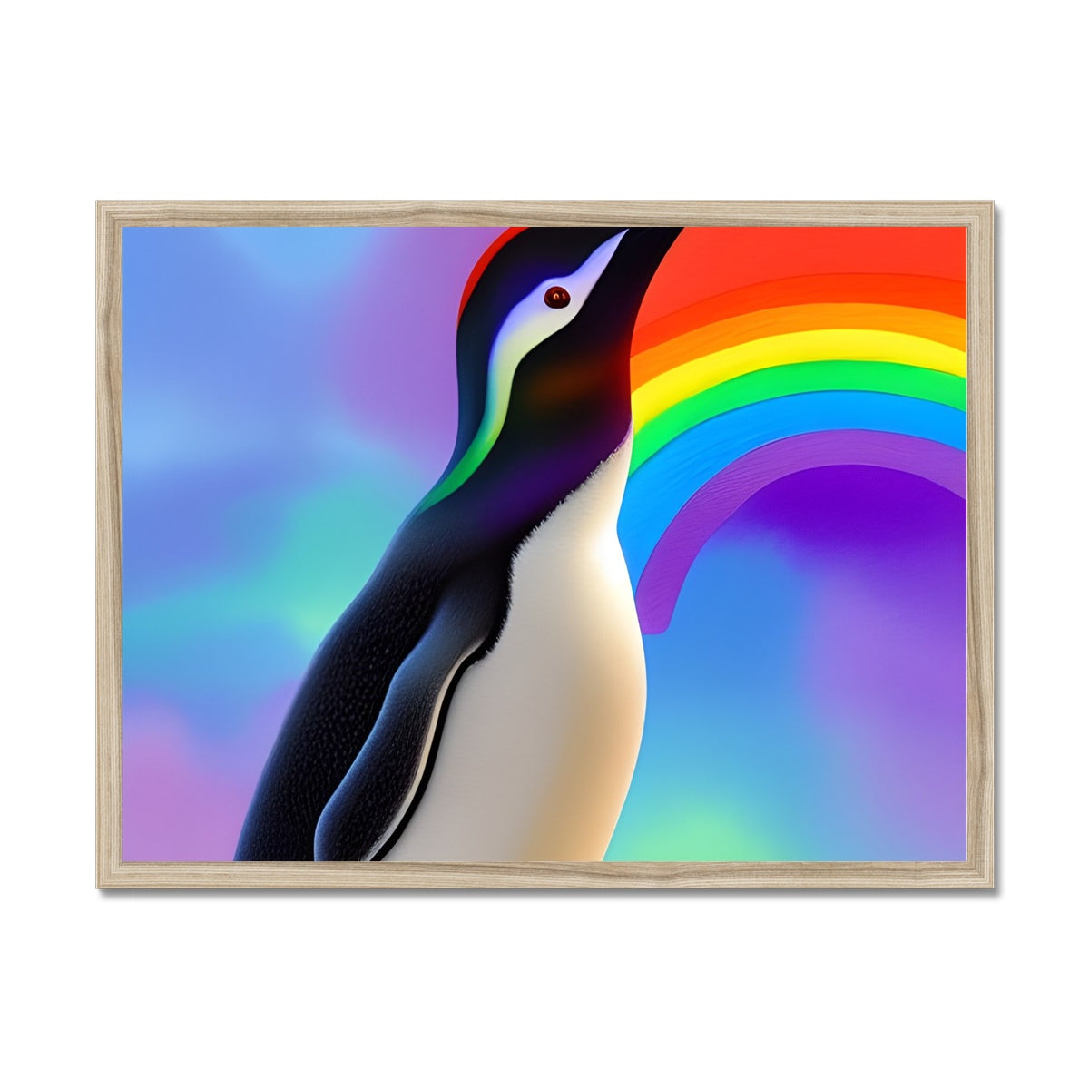 Rainbow Penguin Framed Print Prodigi