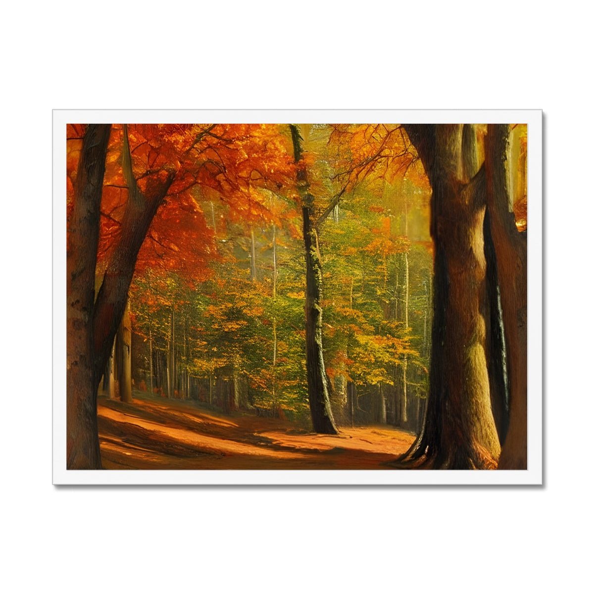 Forest kissed by Autumn  Framed Print Prodigi