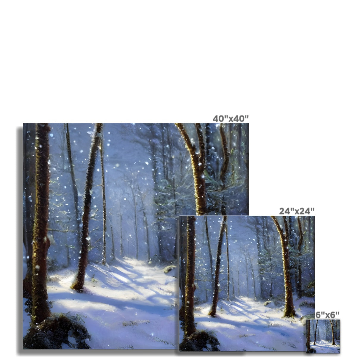 Snowy Forest Fine Art Print Prodigi