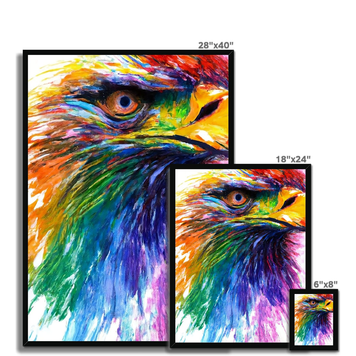 Rainbow Eagle Framed Print Prodigi