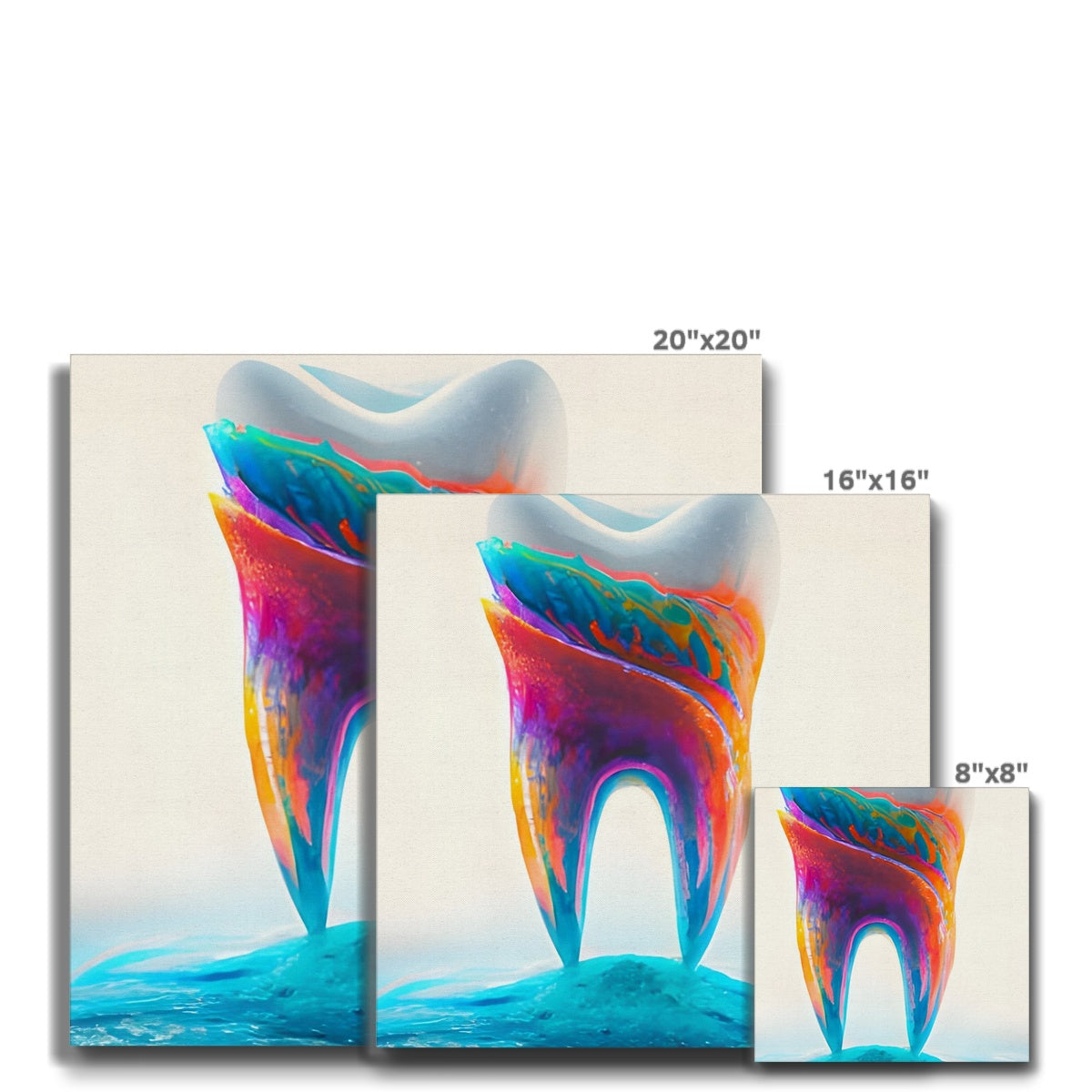 Tooth in Colour Waves Eco Canvas Prodigi