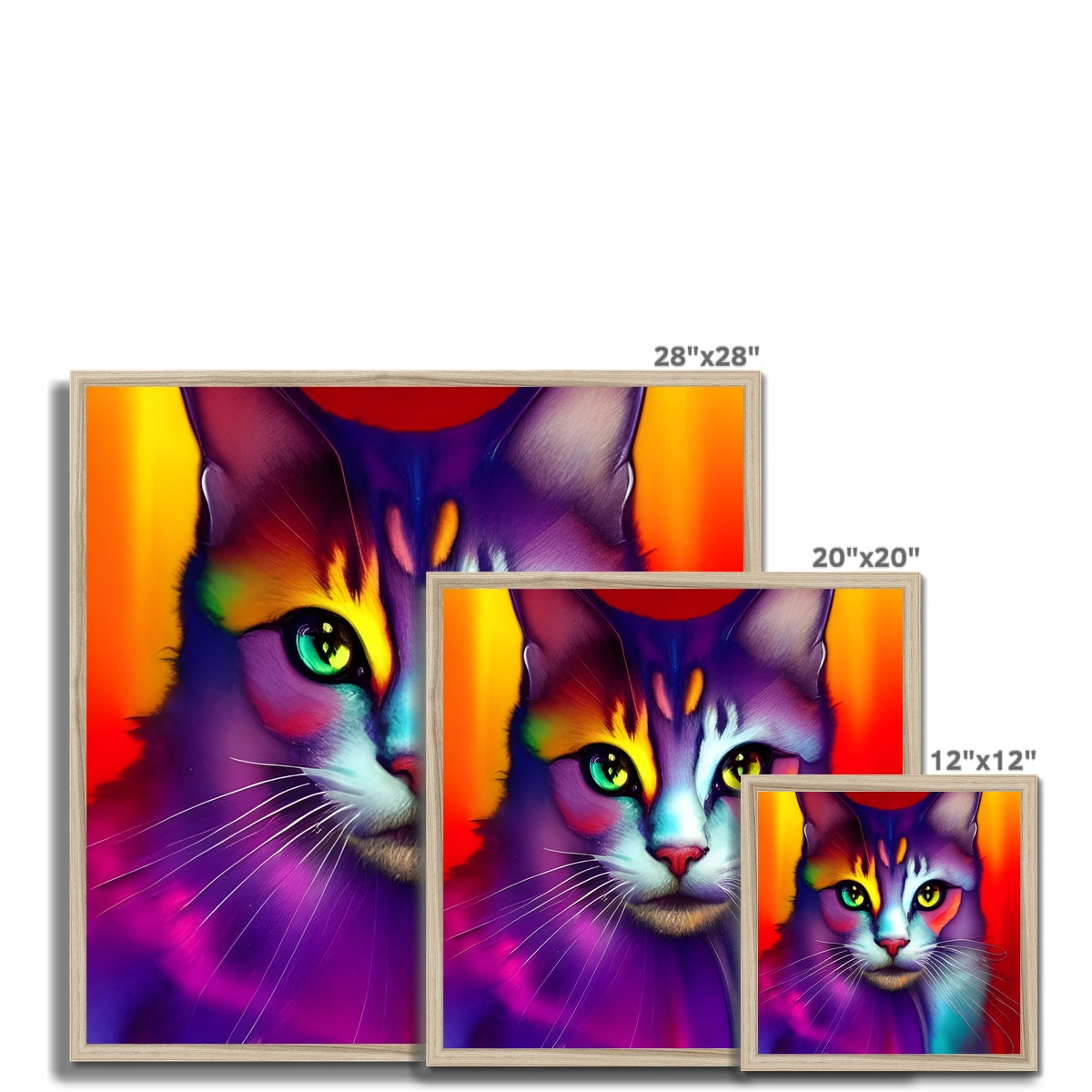 Colorful Cat Framed Print Prodigi