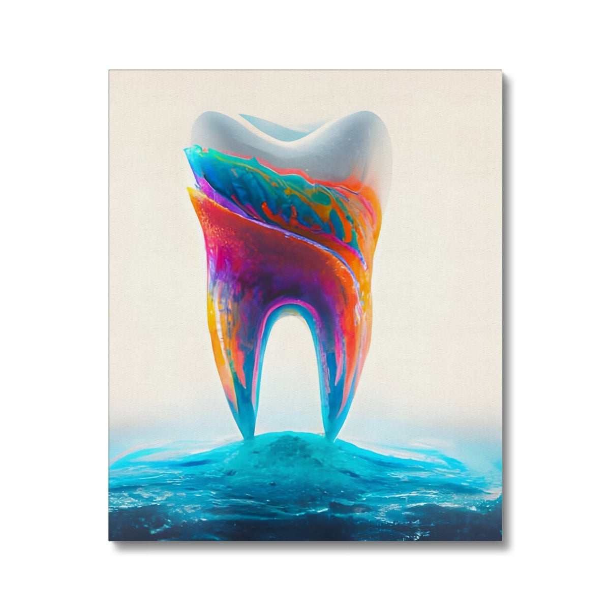 Tooth in Colour Waves Canvas Prodigi