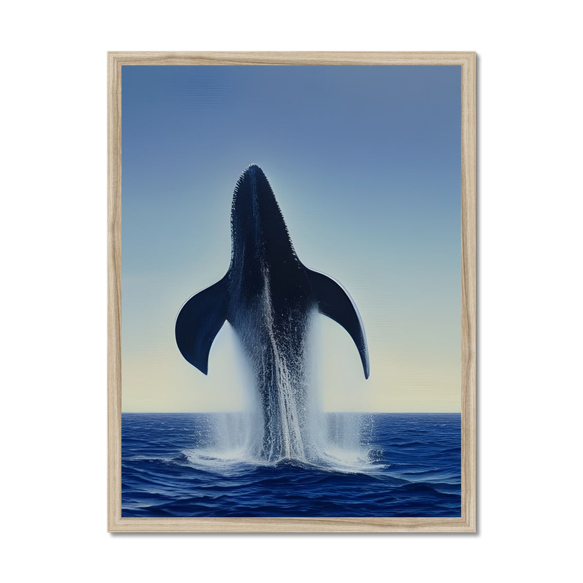 Rising Whale Framed Print Prodigi