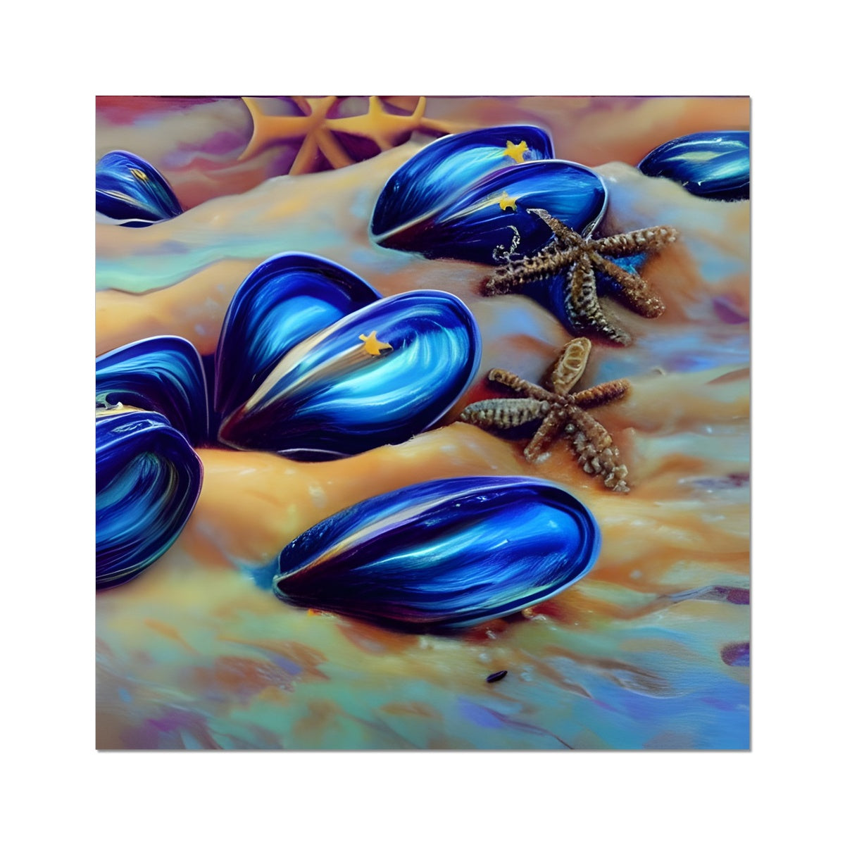 Beautiful Mussles At The Beach Fine Art Print Prodigi