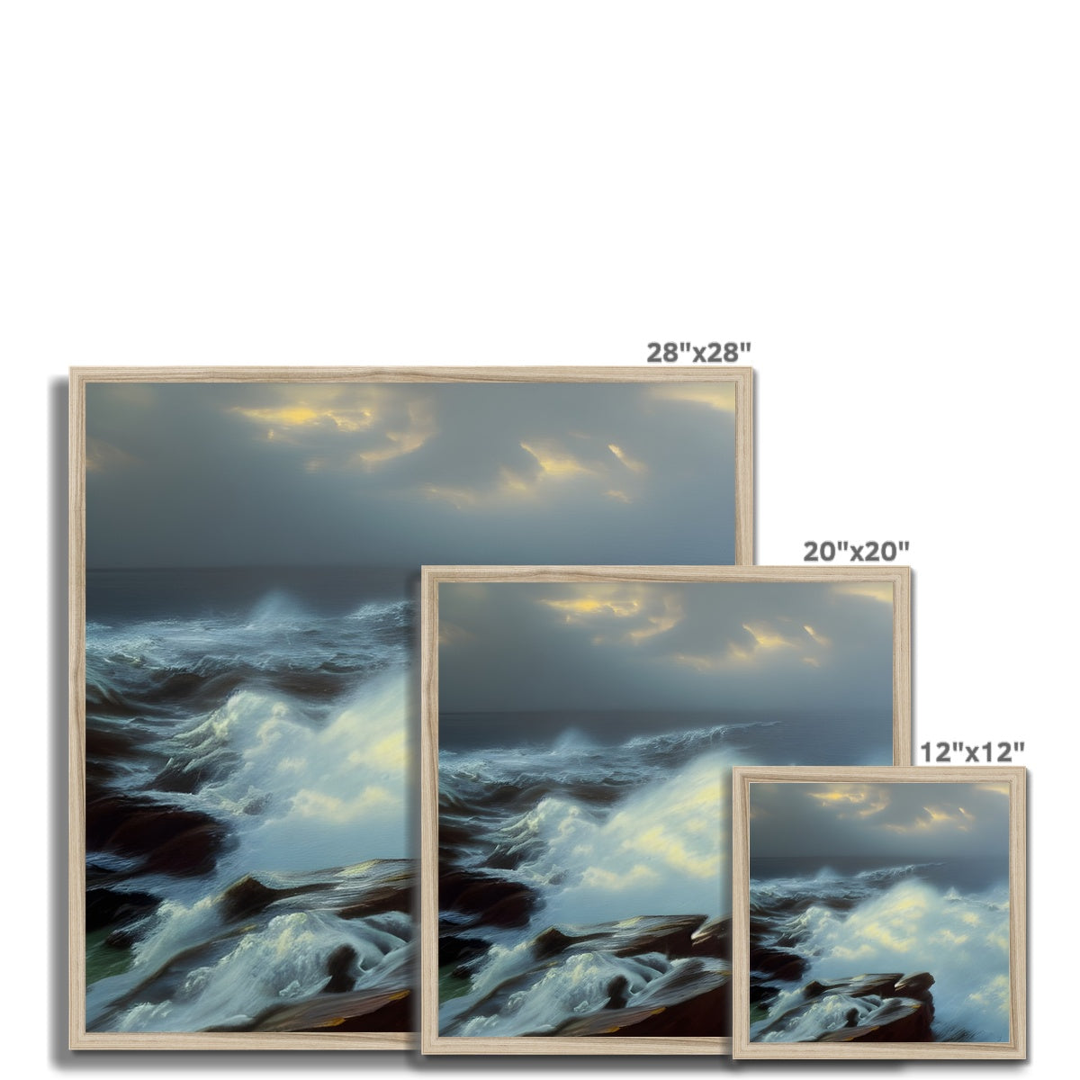 Cliffs Versus  Ocean Framed Print Prodigi