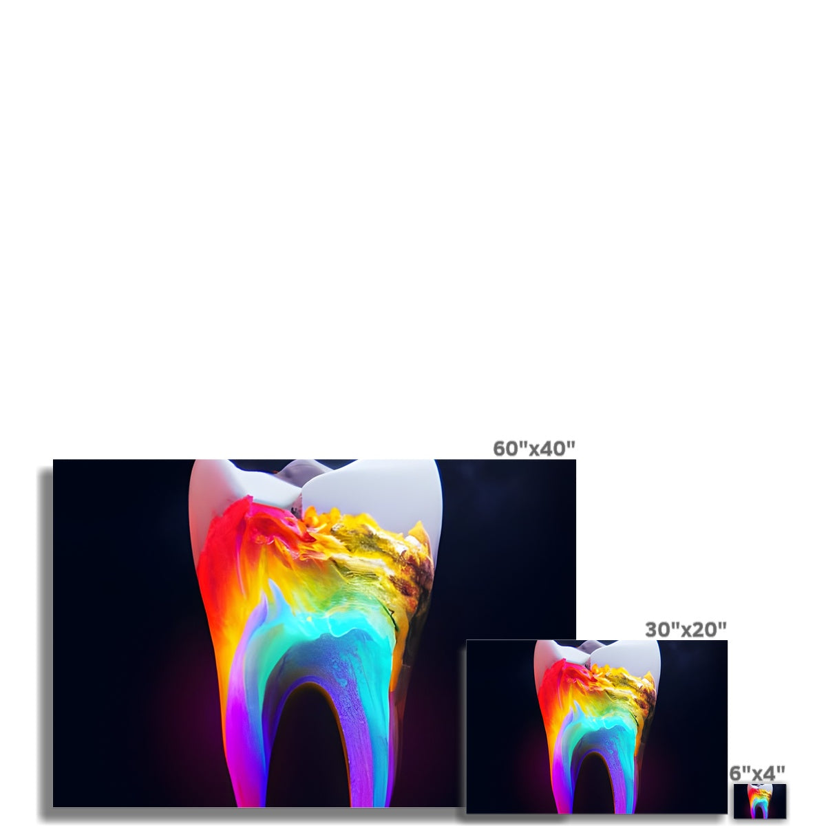 Colours filling a Tooth Fine Art Print Prodigi