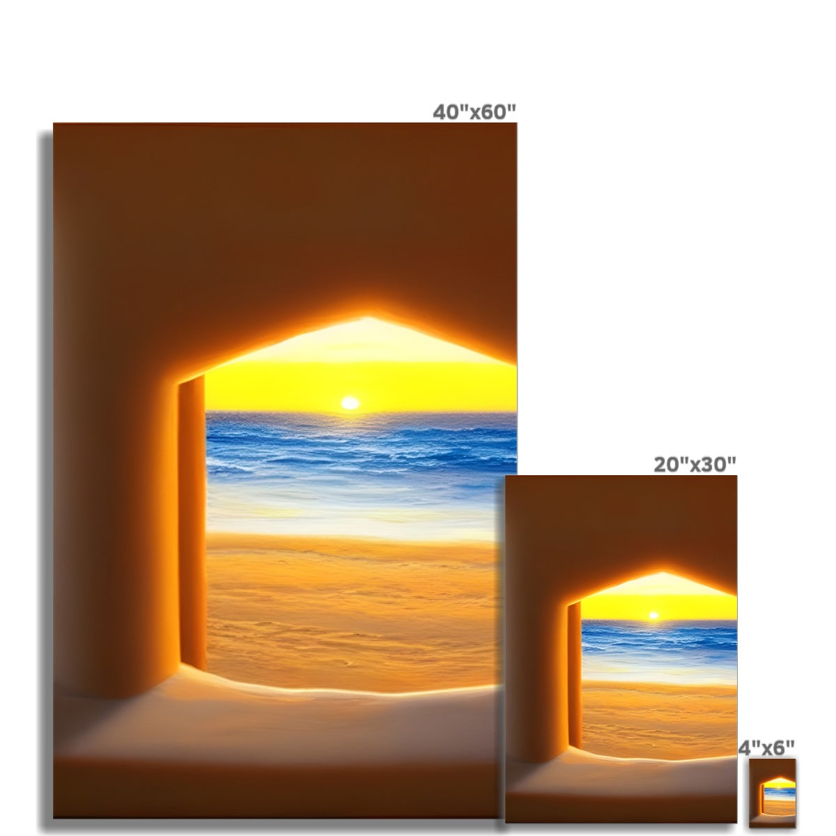 View out of a Sandcastle Fine Art Print Prodigi