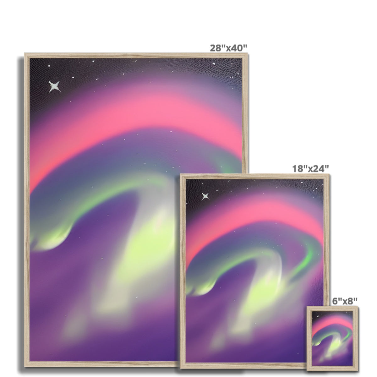 Multicolor Aurora Waves Framed Print Prodigi