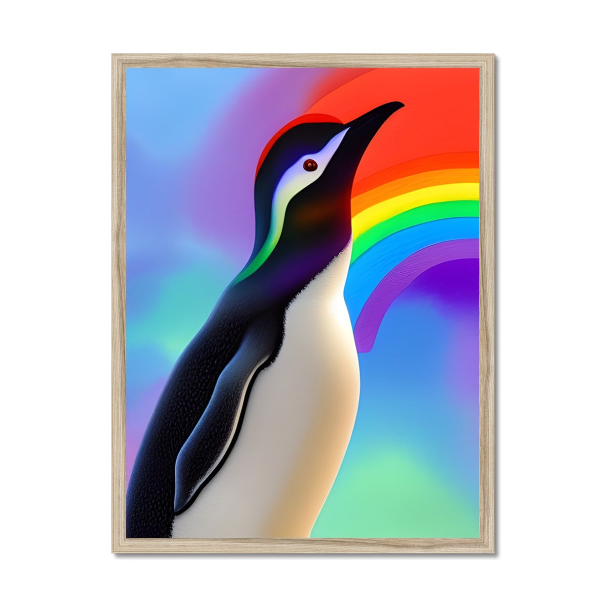 Rainbow Penguin Framed Print Prodigi