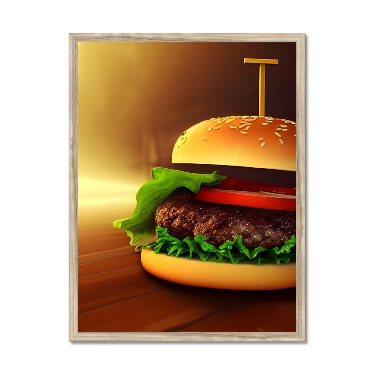 Burger Highlight Framed Print Prodigi