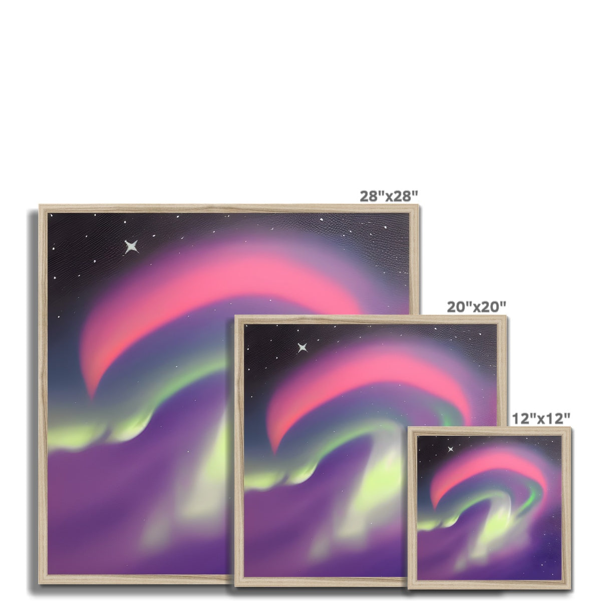 Multicolor Aurora Waves Framed Print Prodigi