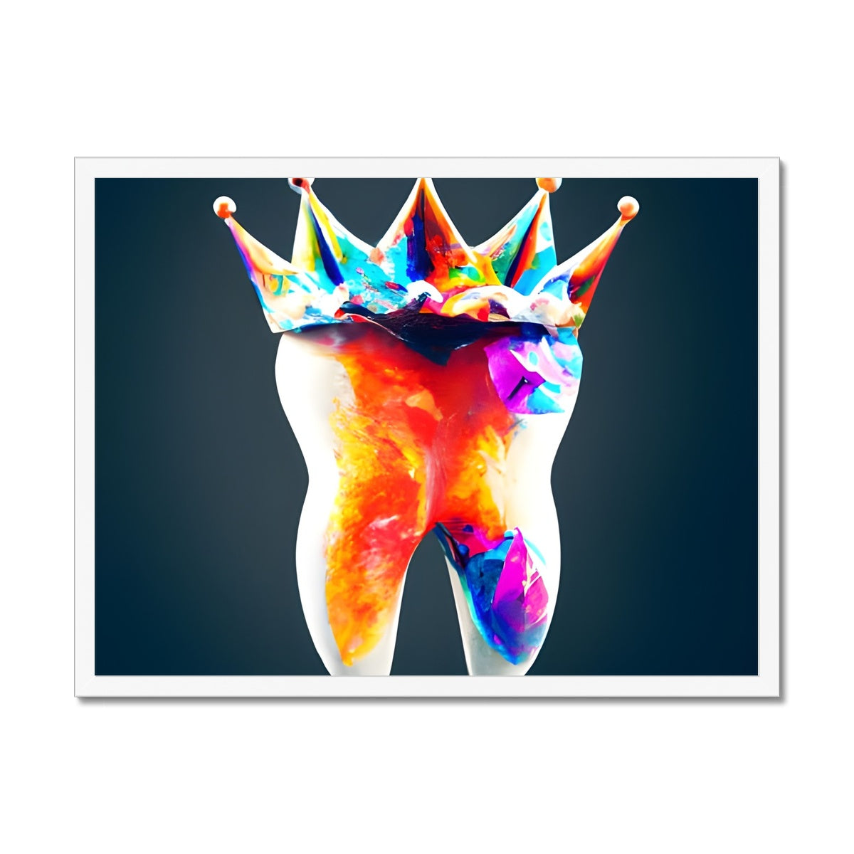 King Crystal Tooth Framed Print Prodigi