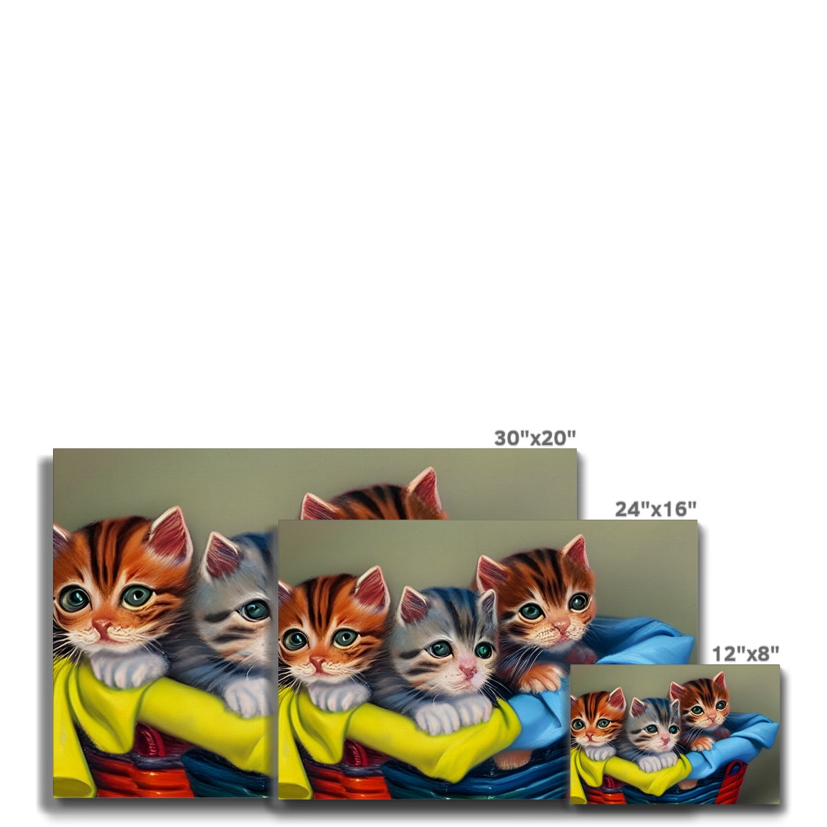 Cute Kittens In A Basket Eco Canvas Prodigi