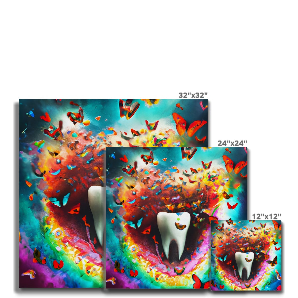 Tooth in Butterfly Storm Canvas Prodigi