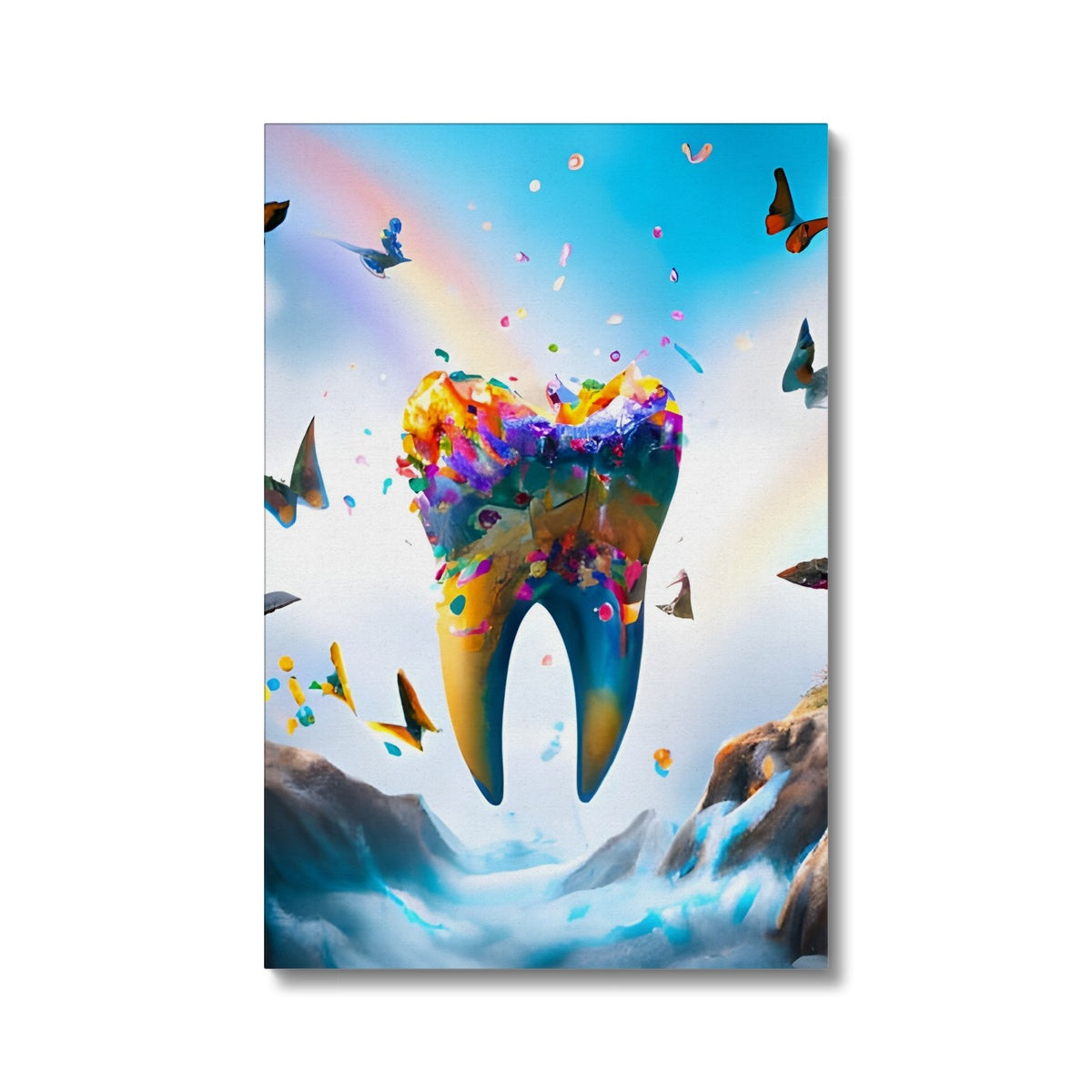 Flying Butterfly Tooth Island Eco Canvas Prodigi