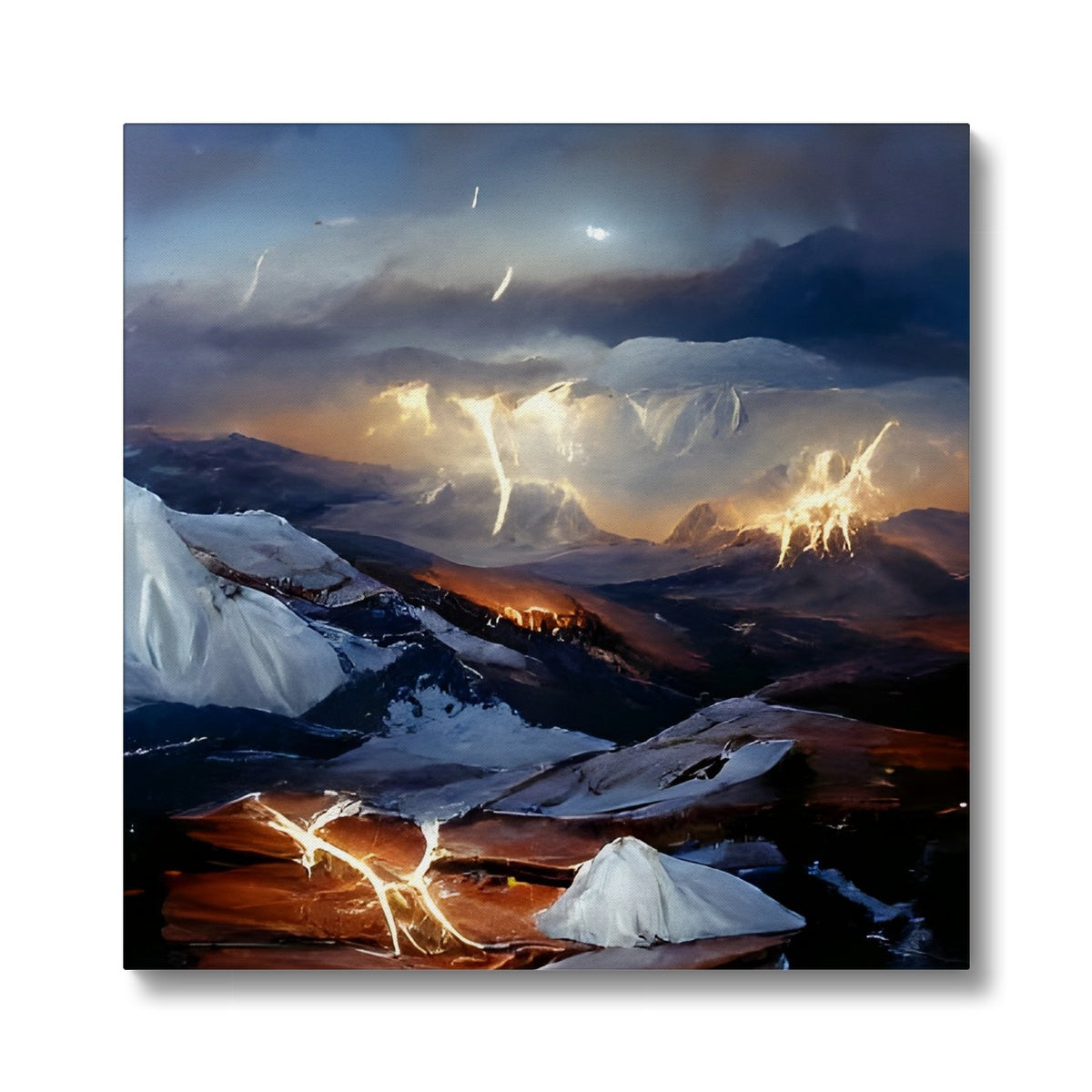 Mountains with Lightning Eco Canvas Prodigi