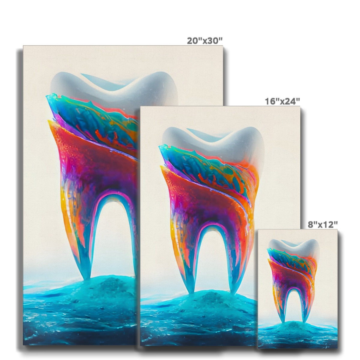 Tooth in Colour Waves Eco Canvas Prodigi