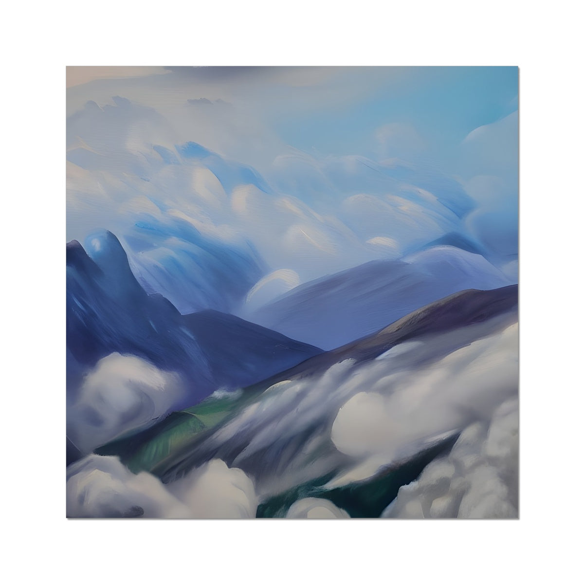 Cloudy Mountains Fine Art Print Prodigi