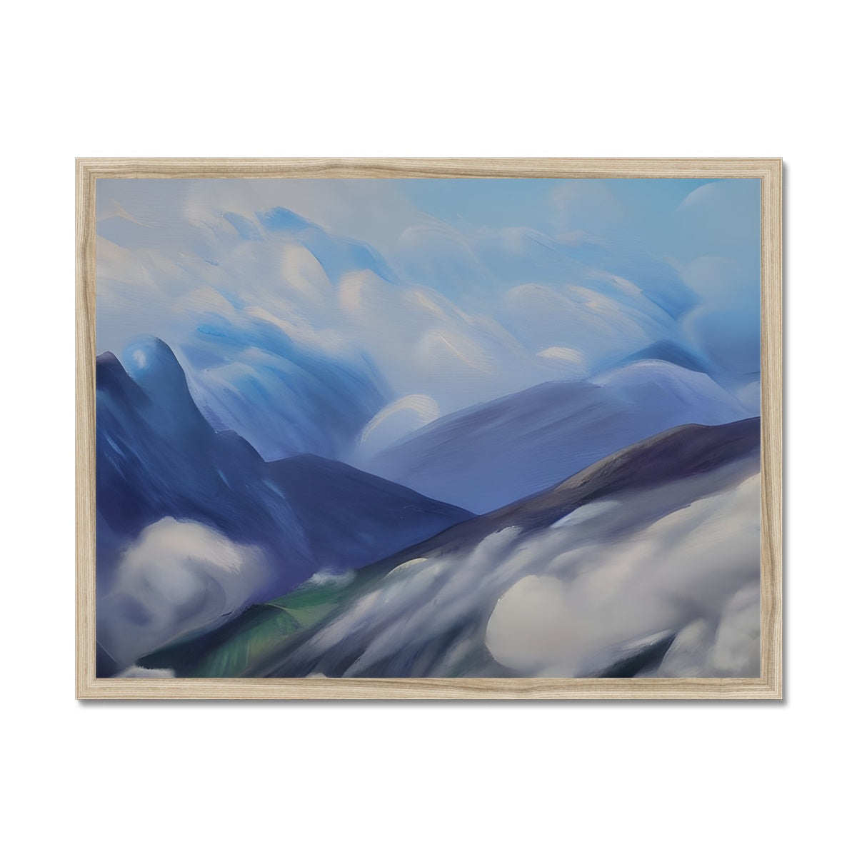 Cloudy Mountains Framed Print Prodigi