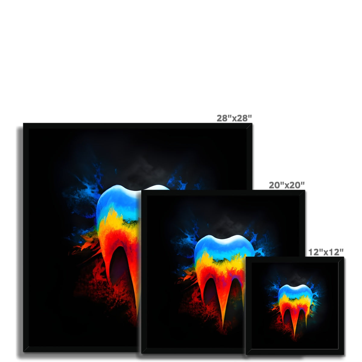 Hot to Cold Tooth Framed Print Prodigi