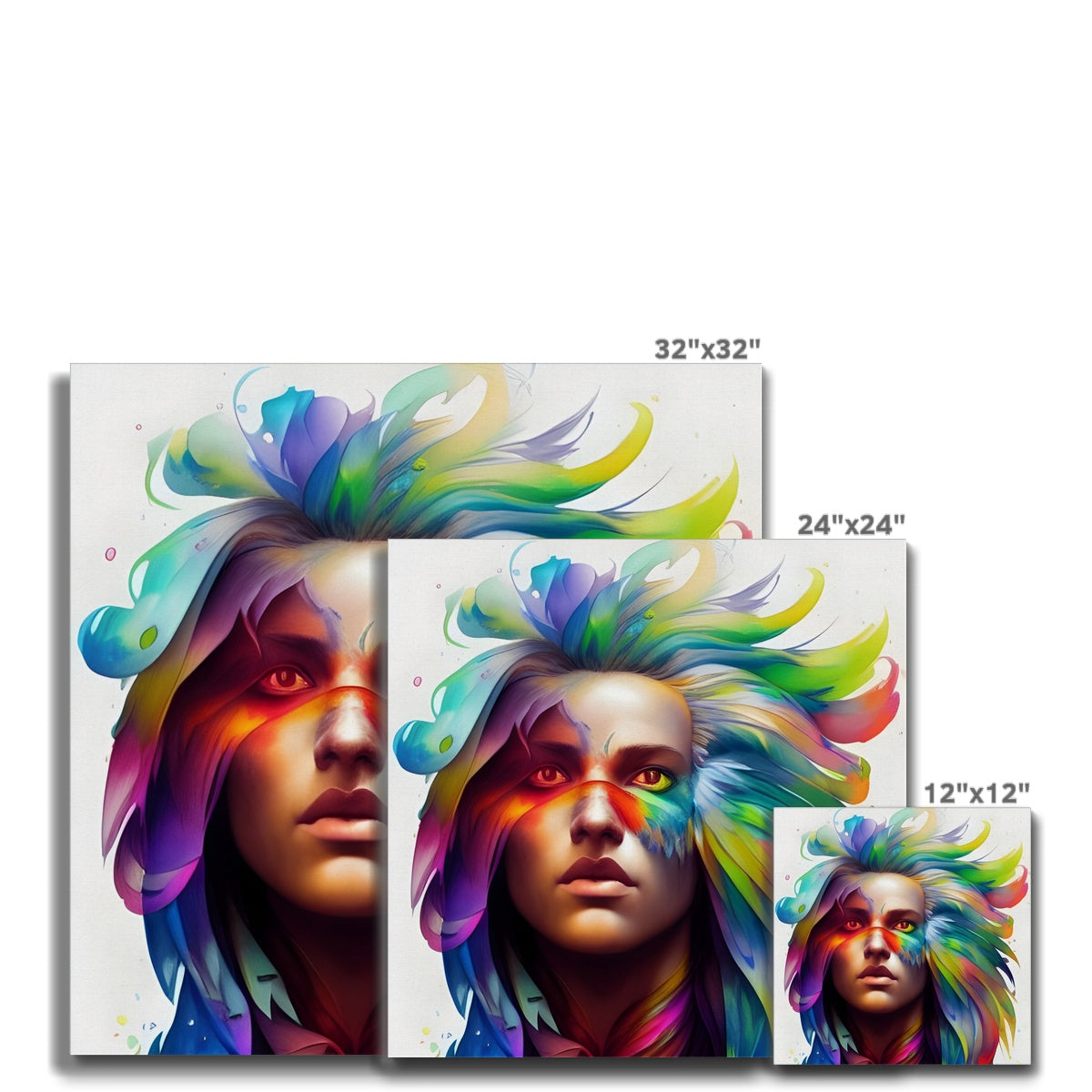 Women Rainbow Eagle Head Canvas Prodigi