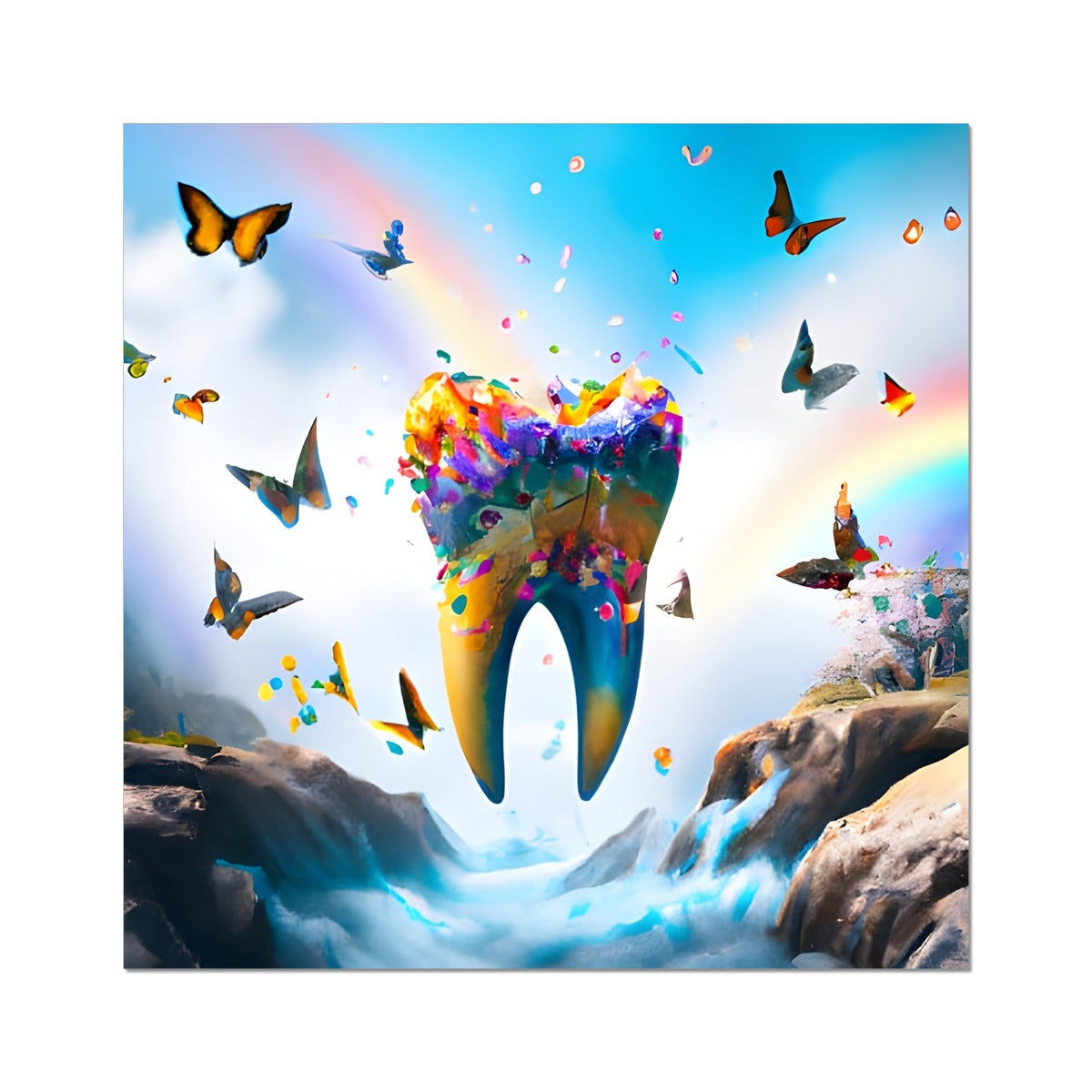 Flying Butterfly Tooth Island Fine Art Print Prodigi