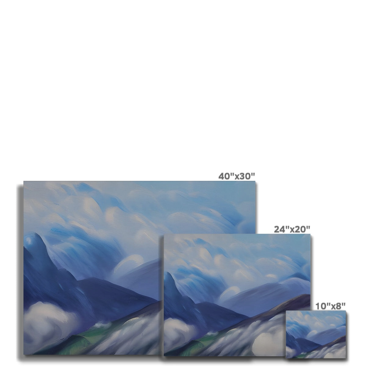 Cloudy Mountains Canvas Prodigi