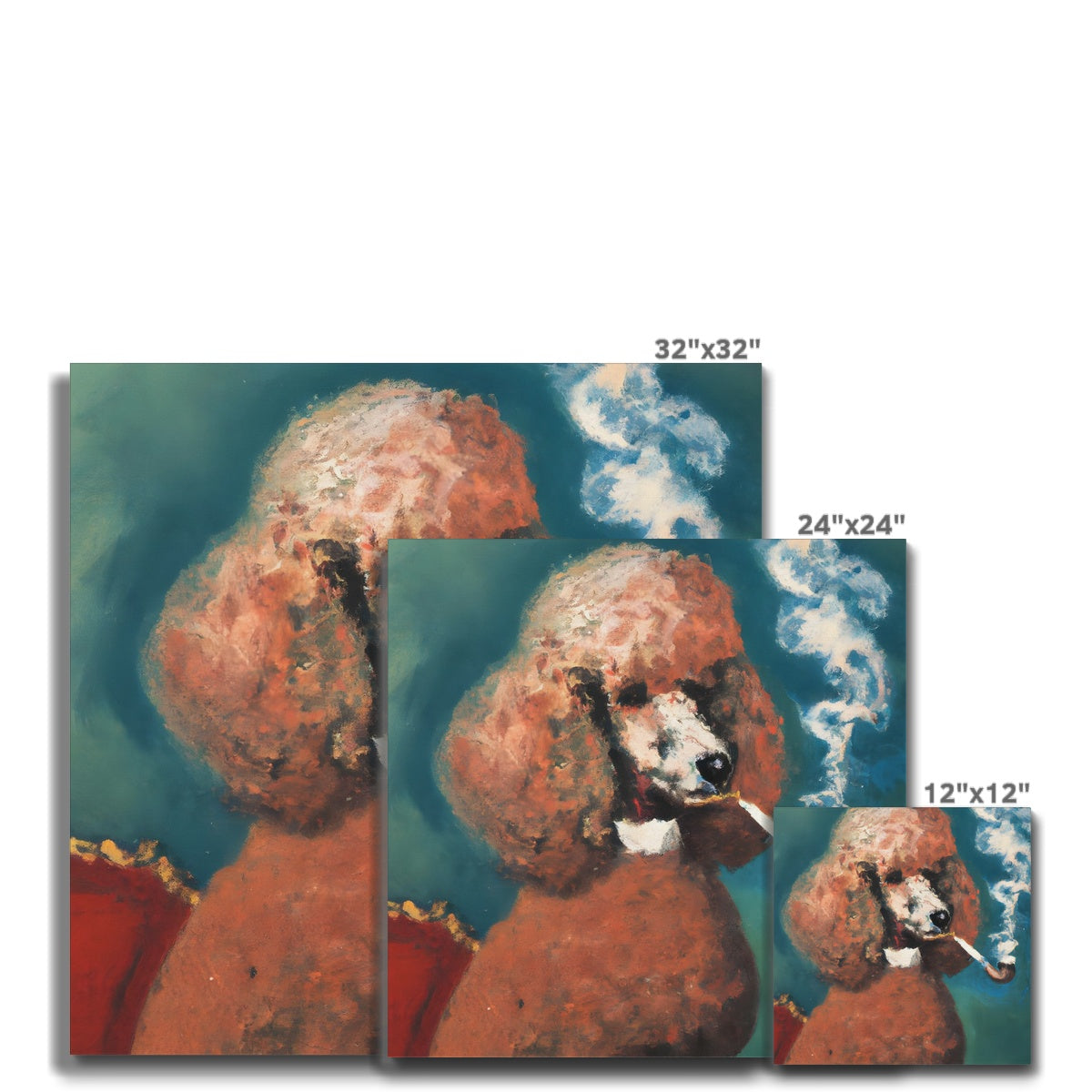 Smoking Poodle Canvas Prodigi